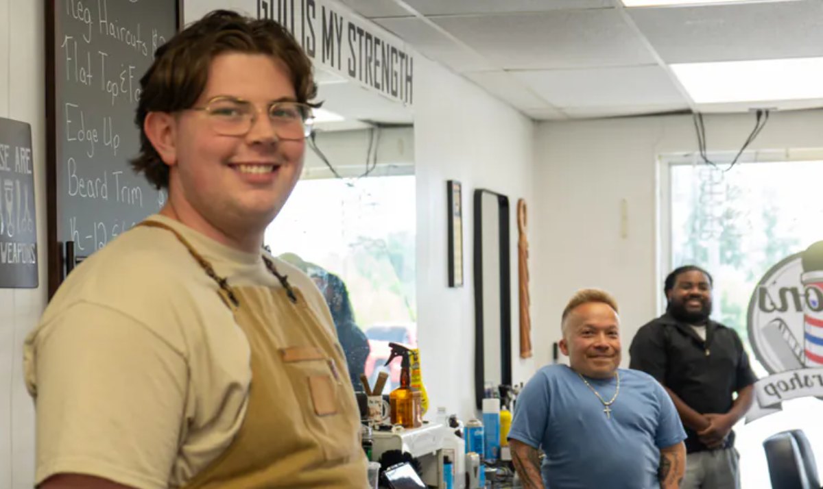 Gavin, Jason and Key in the shop